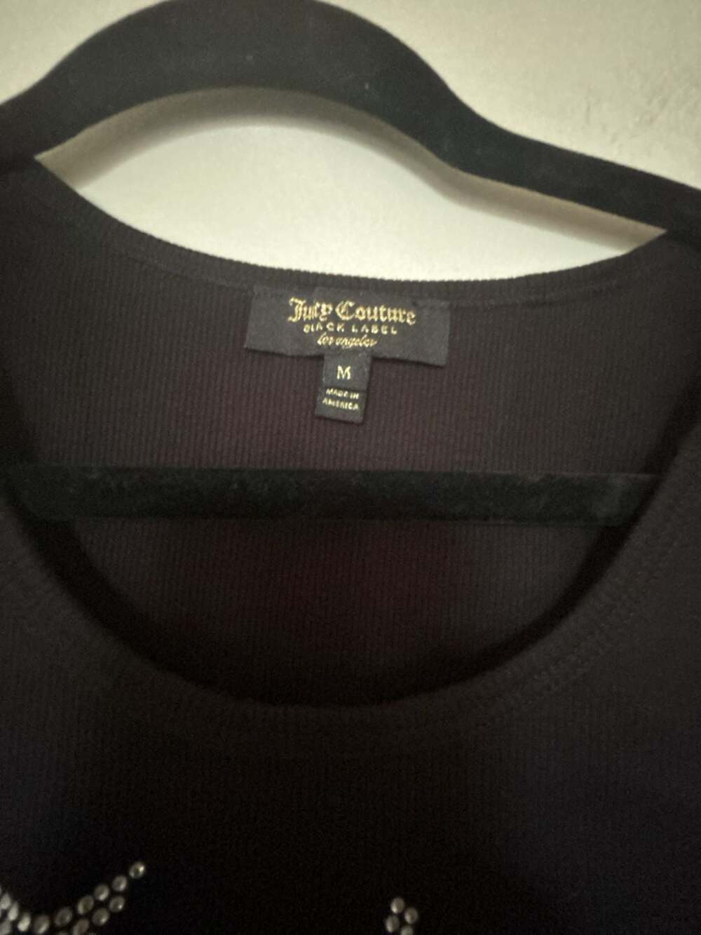 Juicy Couture Black Label Rhinestone Logo Ribbed Tank Top - Picture 2 of 5